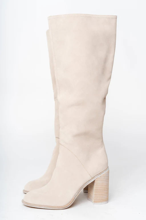 Botas altas de invierno con tacón ancho para mujer
