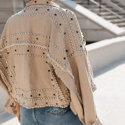 Women’s Studded Short Cropped Casual Jacket