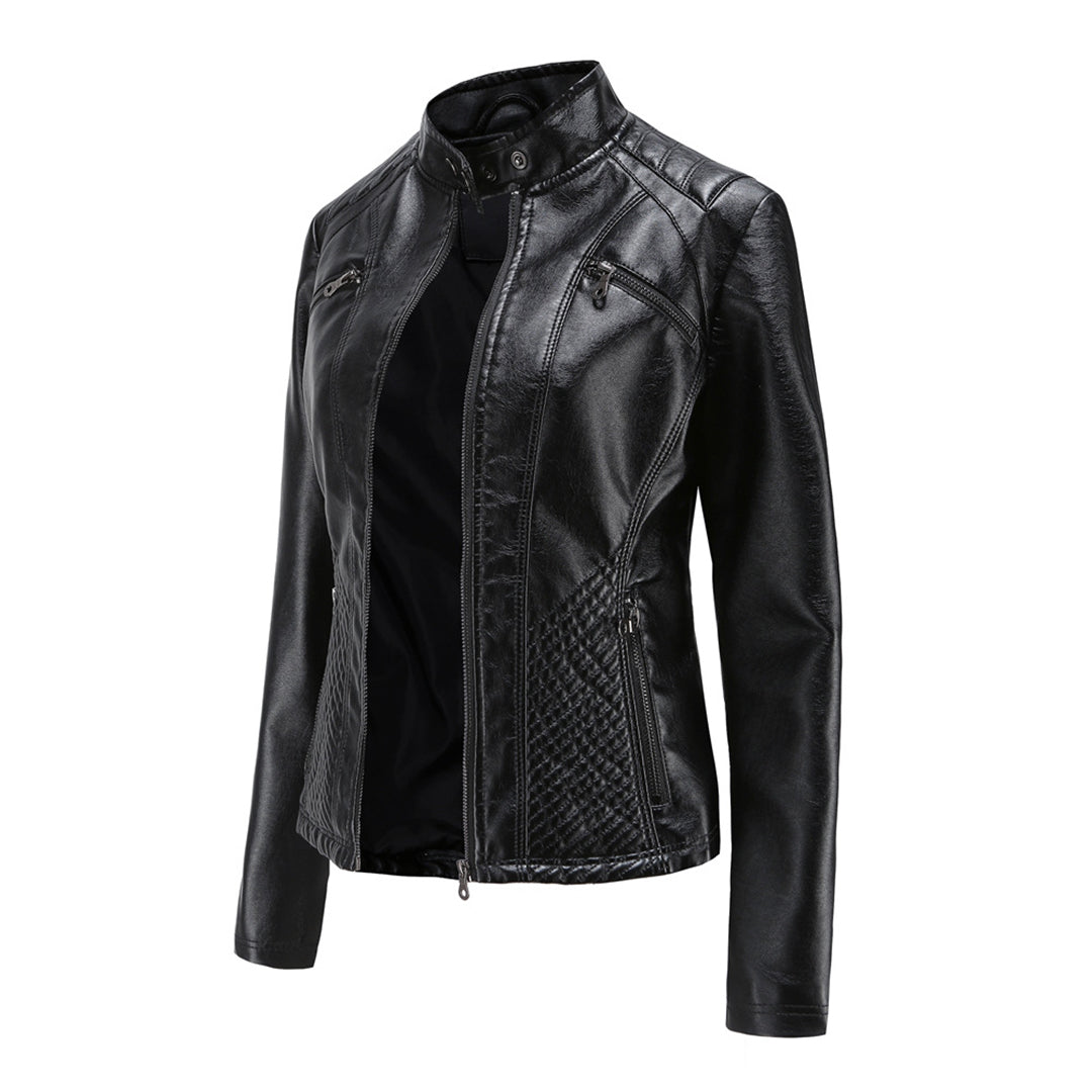 Women’s Classic Zip-up Biker Jacket