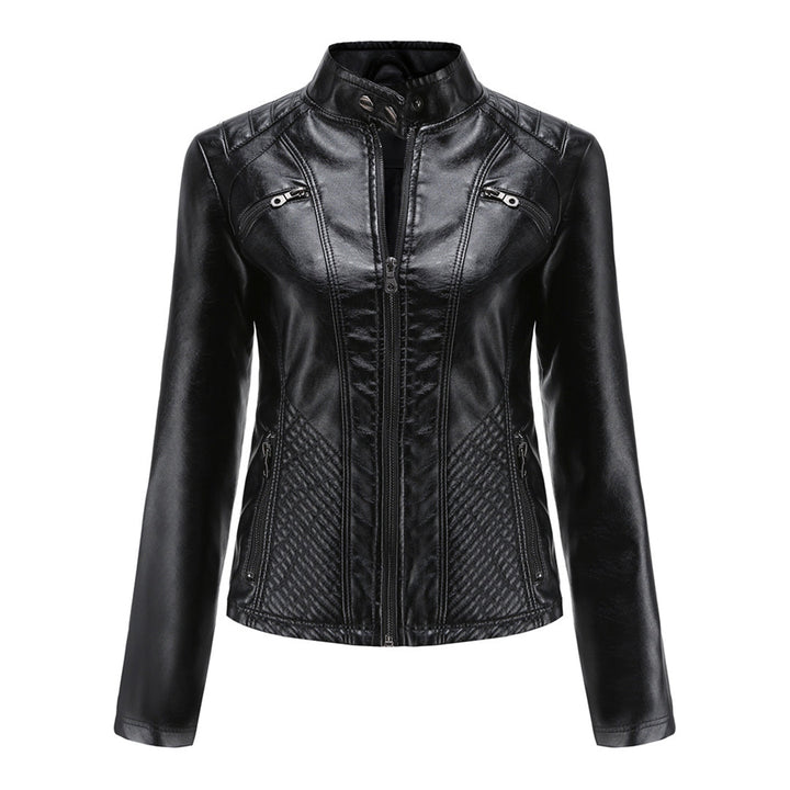 Women’s Classic Zip-up Biker Jacket