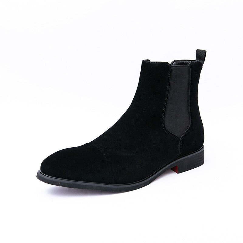 Men’s Suede Chelsea Boots with Elastic