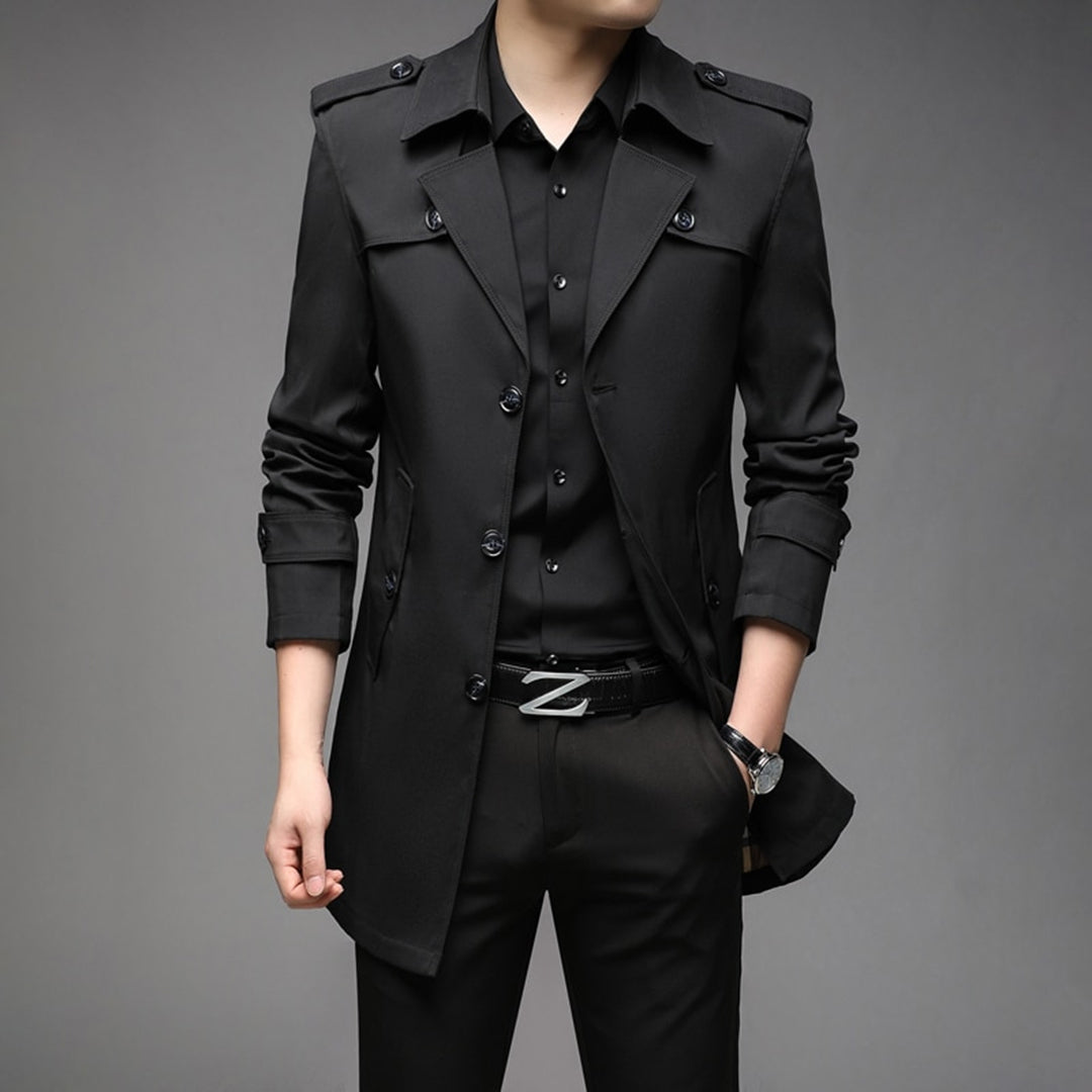 Men’s Single Breasted Lightweight Trench Coat