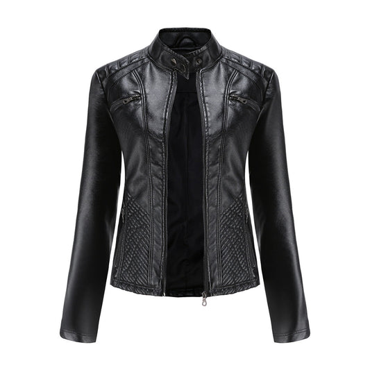 Women’s Classic Zip-up Biker Jacket