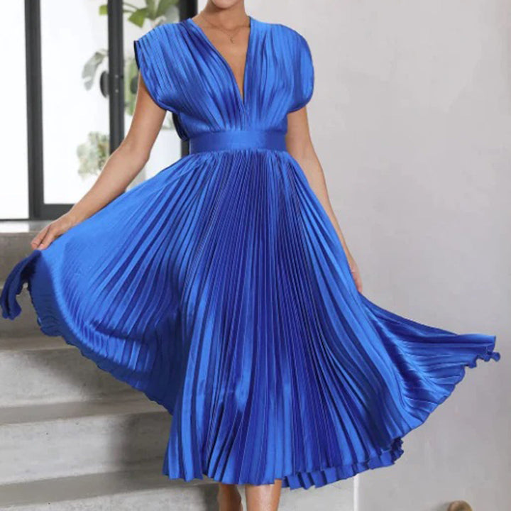 Vestido midi plisado atemporal