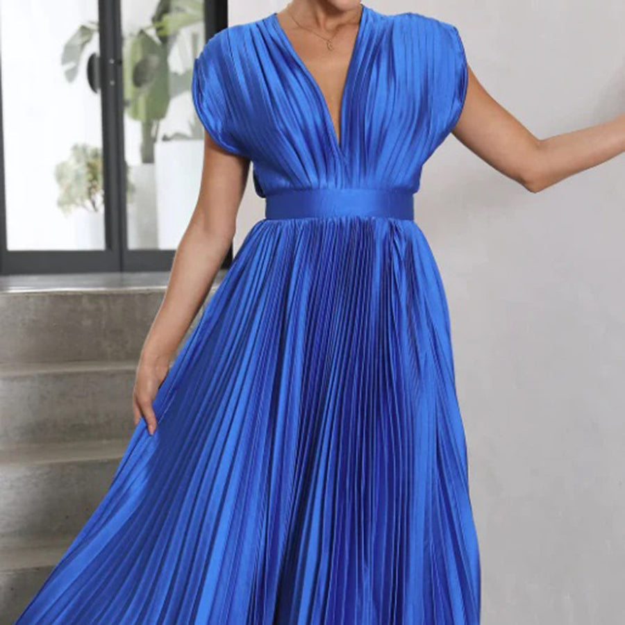 Vestido midi plisado atemporal