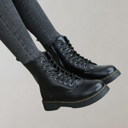 Men’s Lace-Up Leather Combat Boots