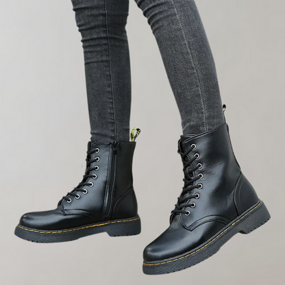 Men’s Lace-Up Leather Combat Boots