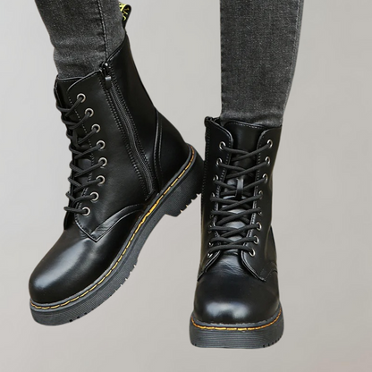 Men’s Lace-Up Leather Combat Boots
