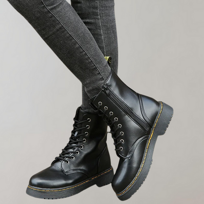 Men’s Lace-Up Leather Combat Boots