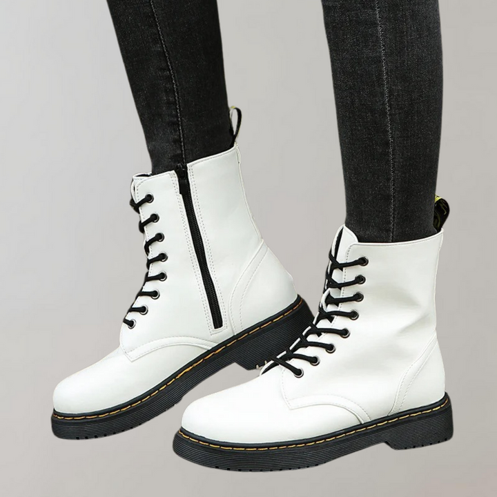 Men’s Lace-Up Leather Combat Boots