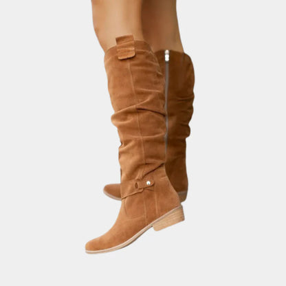 Botas altas de invierno con cremallera para mujer