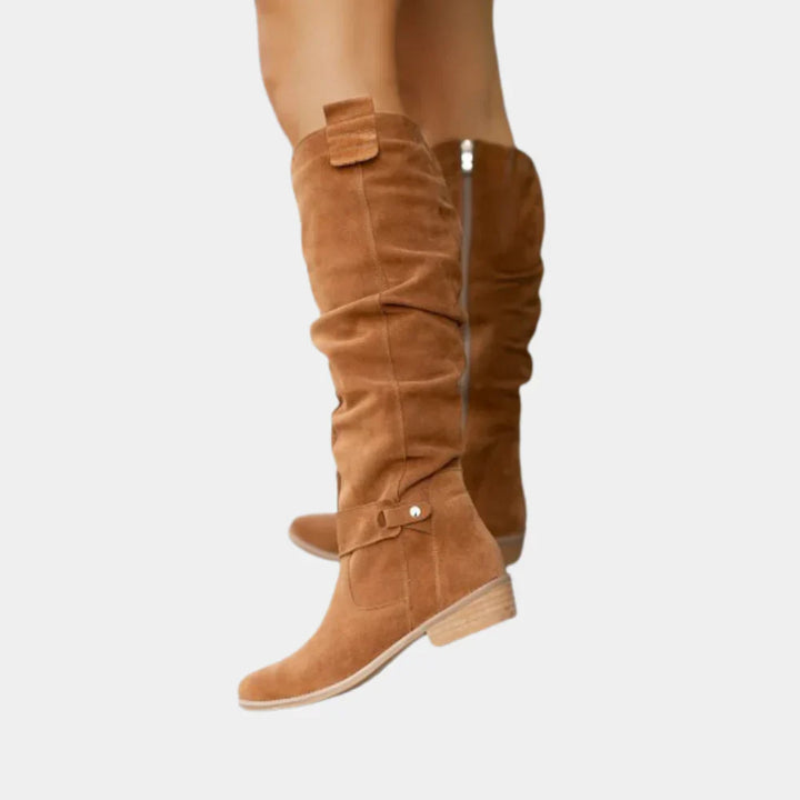 Women’s Winter Knee-High Zipper Boots