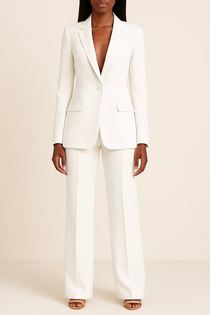 Chic Formal Suit Set with Tailored Long Blazer for Women