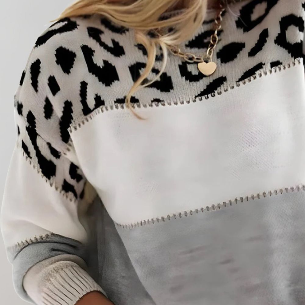 Leopard Print Relaxed Sweater