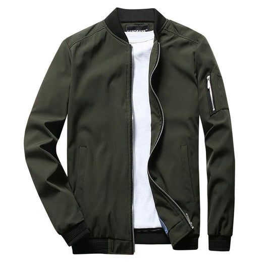 Chaqueta moderna para hombre con cremallera frontal