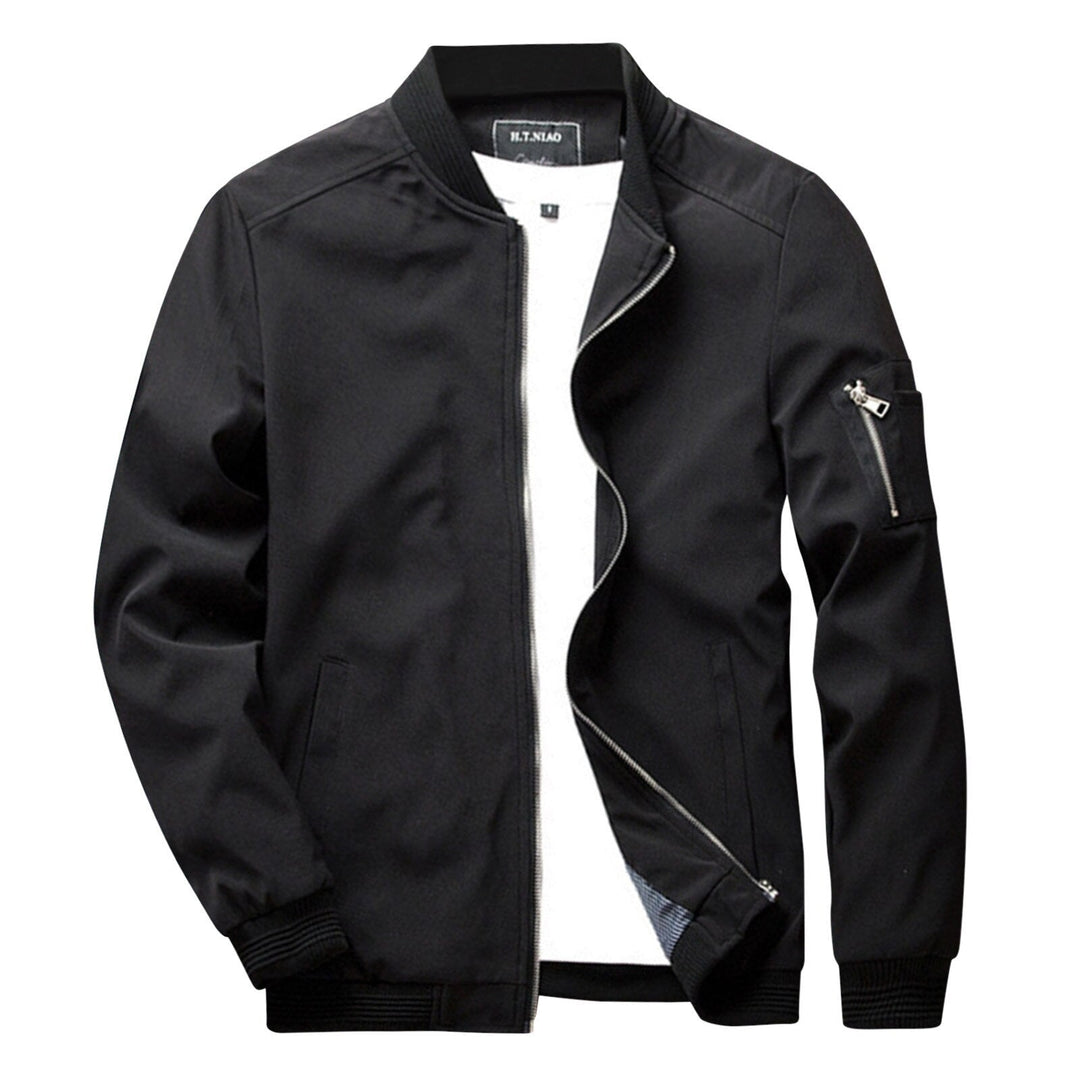 Modern Zipper Front Jacket For Men
