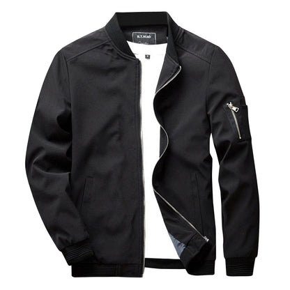 Chaqueta moderna para hombre con cremallera frontal