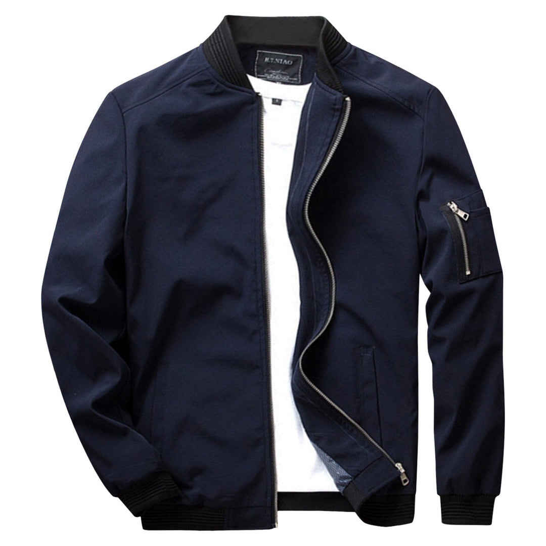 Modern Zipper Front Jacket For Men