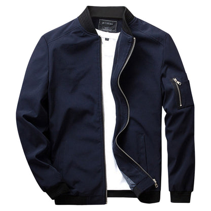 Chaqueta moderna para hombre con cremallera frontal