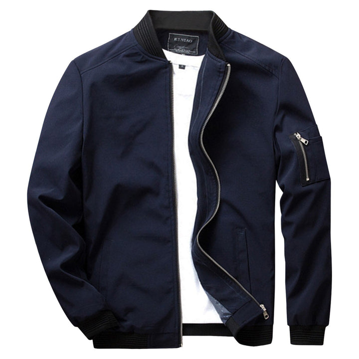 Modern Zipper Front Jacket For Men