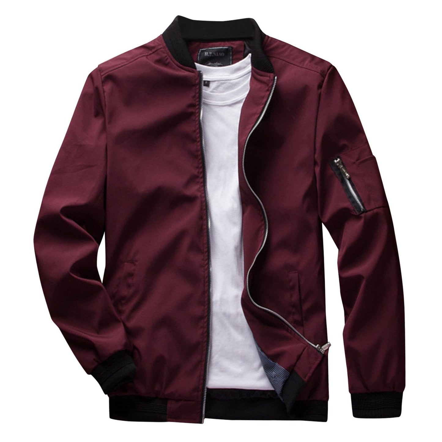 Chaqueta moderna para hombre con cremallera frontal