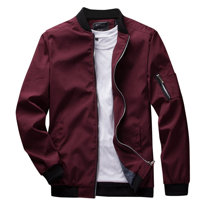 Modern Zipper Front Jacket For Men