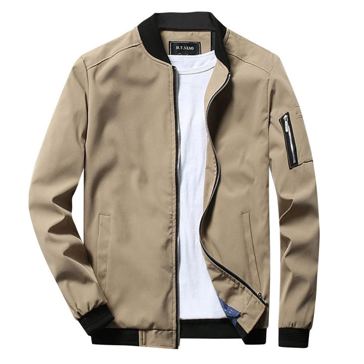 Modern Zipper Front Jacket For Men