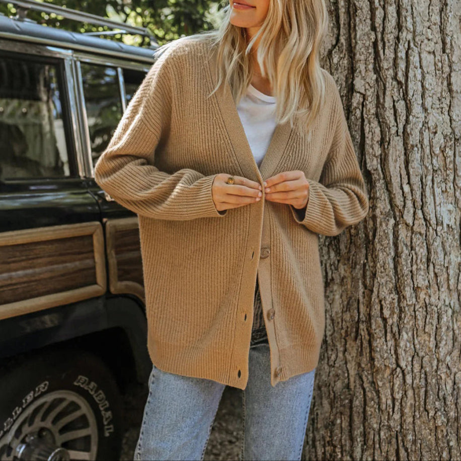 Women’s Cozy Loose-Fit Long Sleeve Winter Cardigan