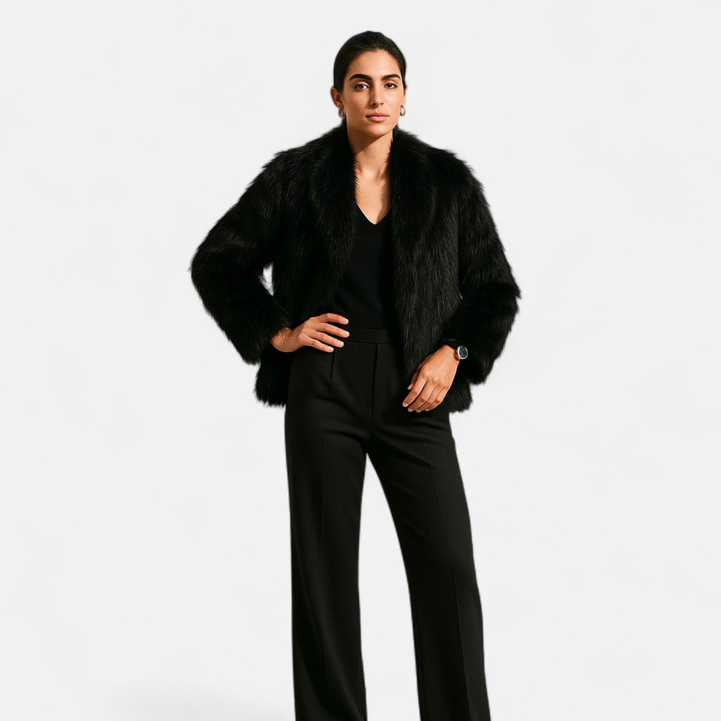 Women’s Chic Faux Fur Warm Jacket
