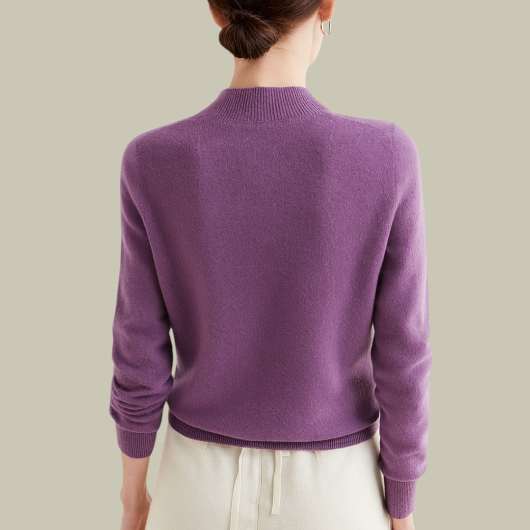 Women’s High Neck Slim Fit Merino Wool Sweaters