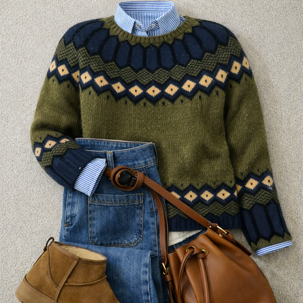 Vintage Fair Isle Comfort Sweater