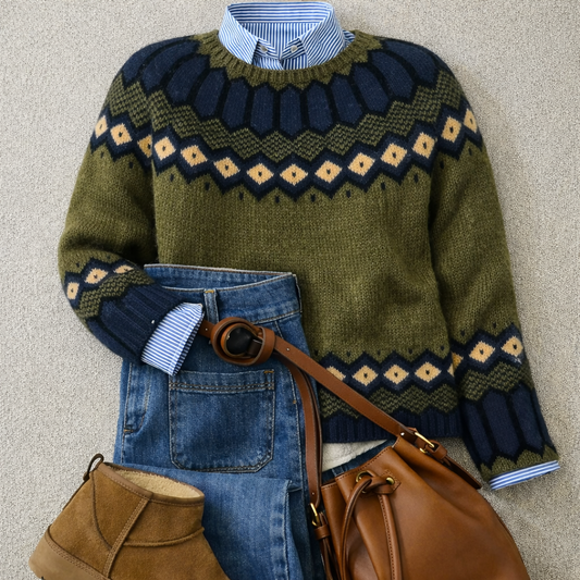 Vintage Fair Isle Comfort Sweater