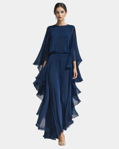 Véronique | Elegant Ruffled Chiffon Set