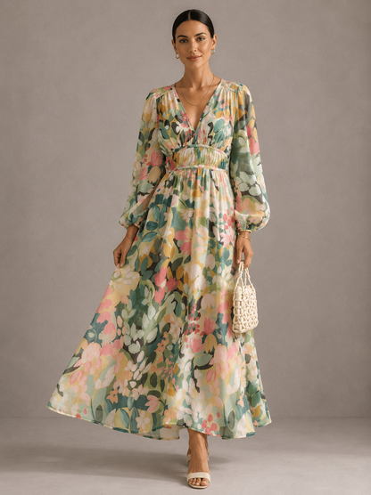 Celine | Feminine Floral Pattern Dress