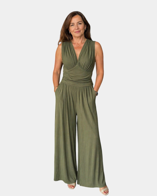 Sultana | Chic sleeveless wide-leg jumpsuit