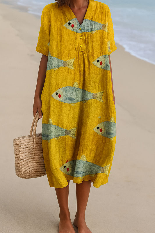 Artistically Inspired Cotton Dress