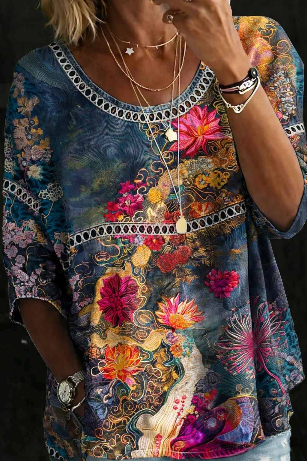 Nicole | Vintage Floral Blouse