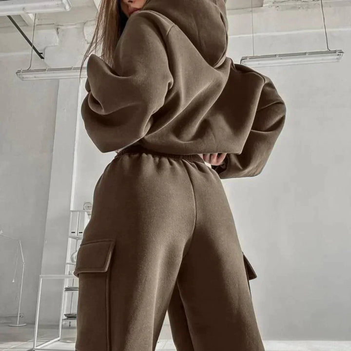 Women’s Cargo Pocket Hoodie And Joggers Set
