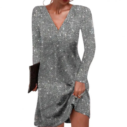 Women’s Elegant V-Neck Wrap Dress