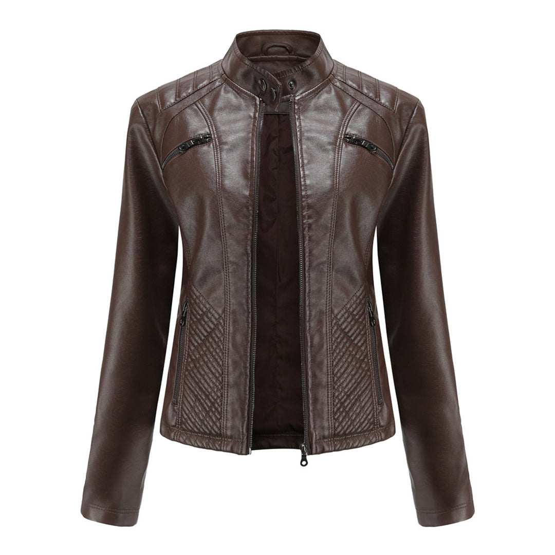 Women’s Classic Zip-up Biker Jacket