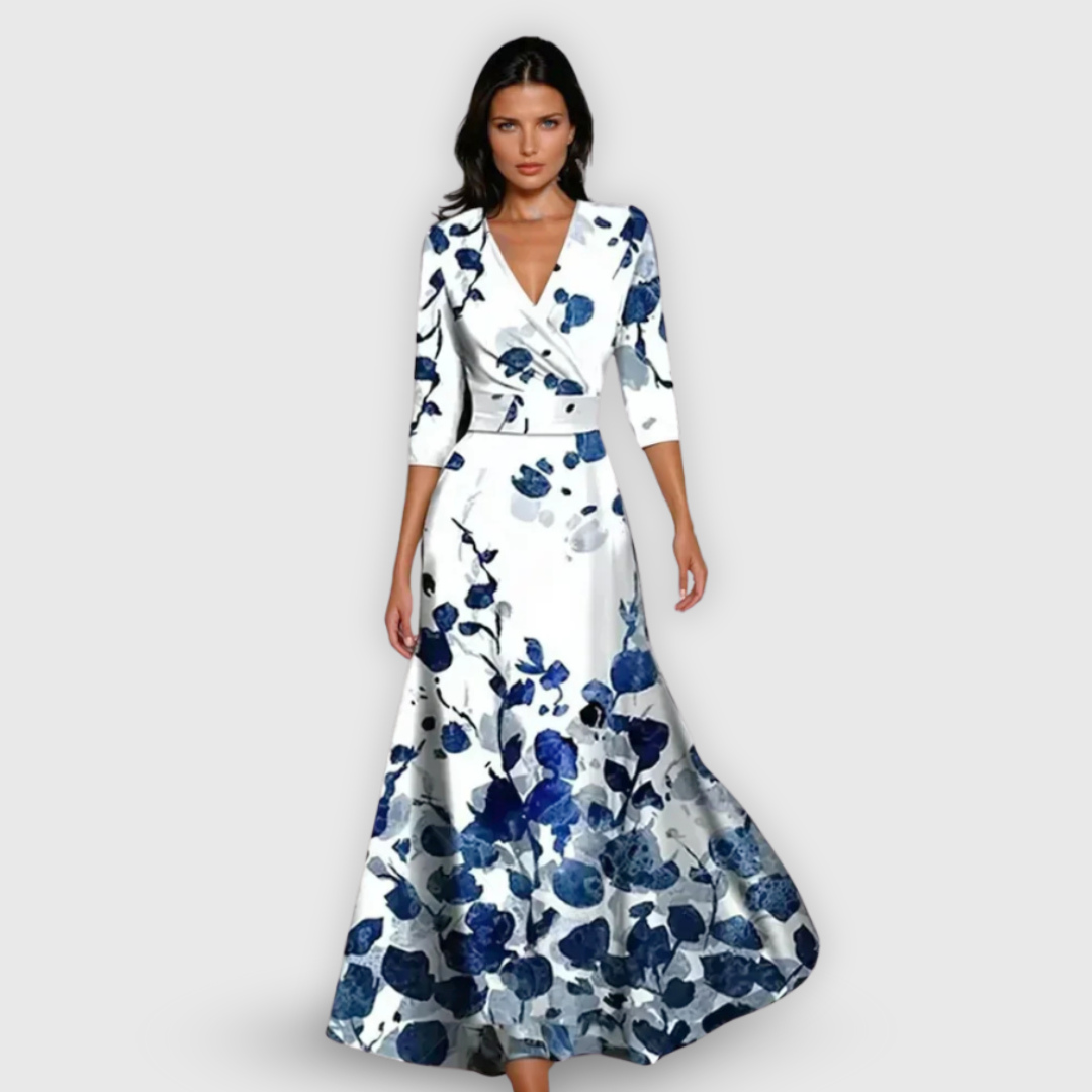Falda cruzada elegante con estampado floral