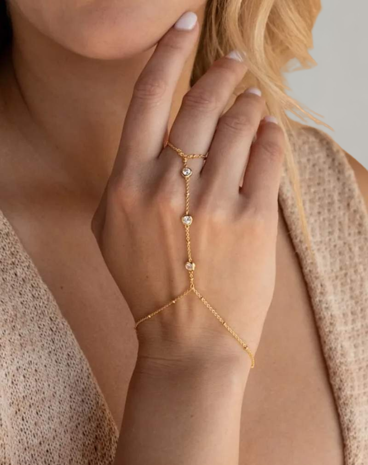 Crystal Hand Chain Bracelet