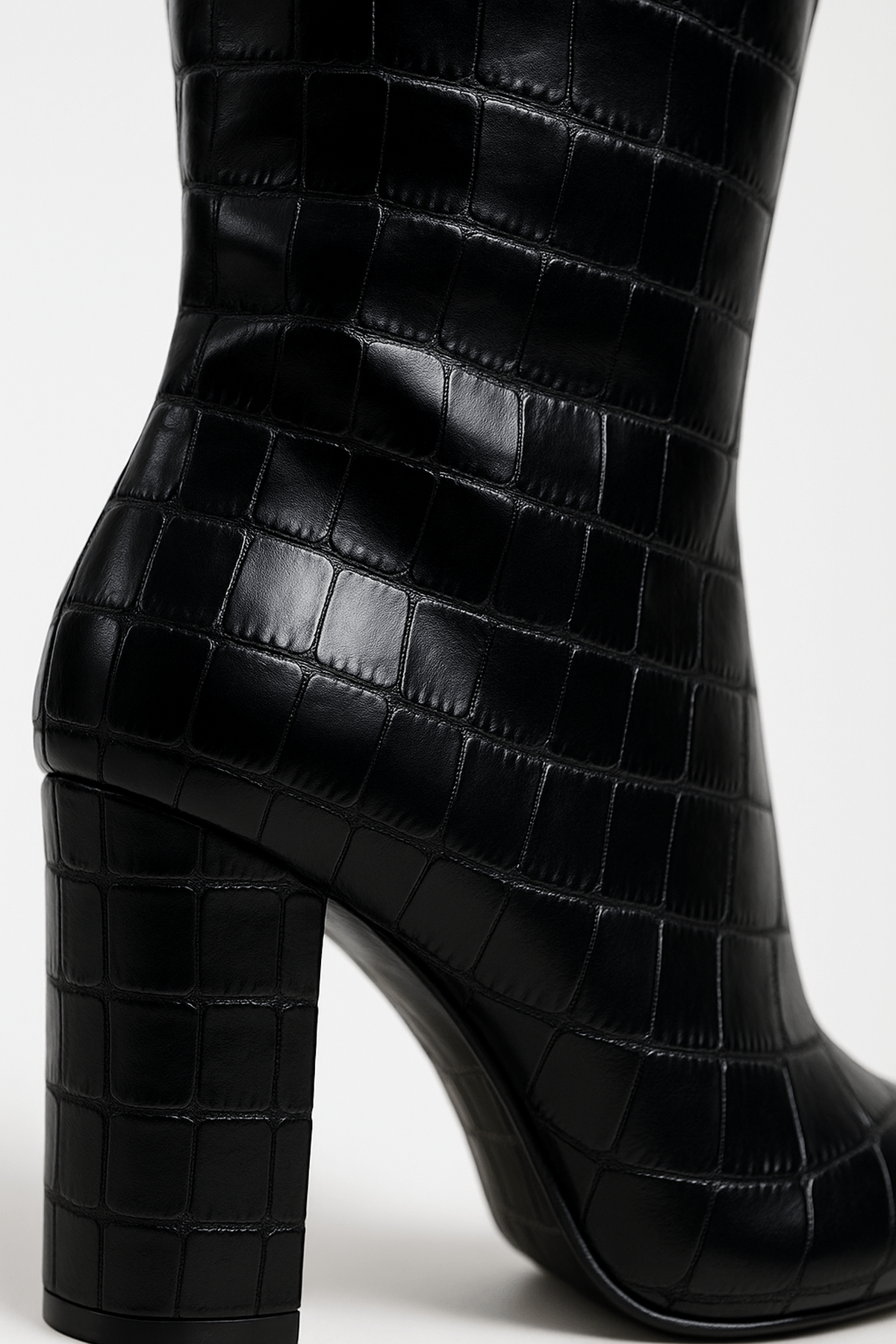 Women’s Croc Textured High Heel Boots