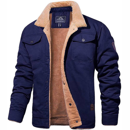 Chaqueta casual de hombre cálida con forro para exterior