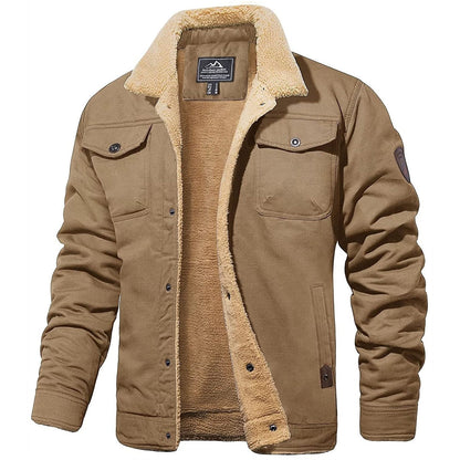 Chaqueta casual de hombre cálida con forro para exterior