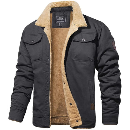 Chaqueta casual de hombre cálida con forro para exterior