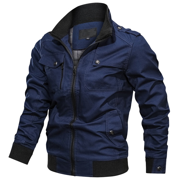 Multi Pocket Bomber Jacket For Men