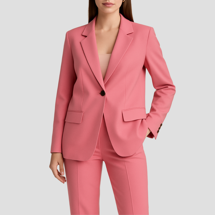 Women’s  Tailored Suit Set with Long Blazer