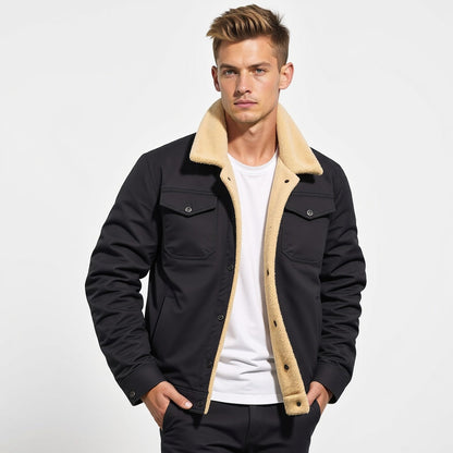 Chaqueta casual de hombre cálida con forro para exterior
