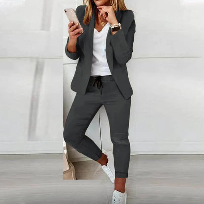 Versatile Blazer and Jogger Pants Outfit for Women